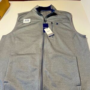 Izod Men's Gray Full Zip Vest Size L Big &Tall NWT
